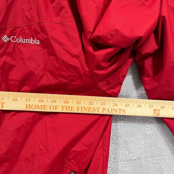 Columbia Omni Tech 3 In‎ 1 Jacket Men's Large Hooded Coat Red Gray Gorpcore - Picture 15 of 16